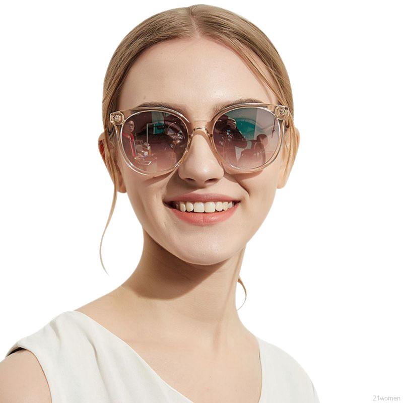 Kính mát gọng tròn tráng gương chống tia UV400 thời trang retro cho nữ