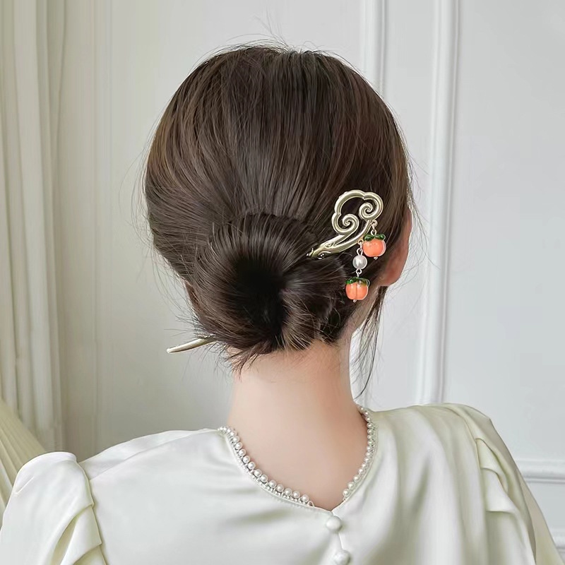 Kẹp Tóc Kim Loại Hình Đám Mây Đính Ngọc Trai Thời Trang Hàn Quốc