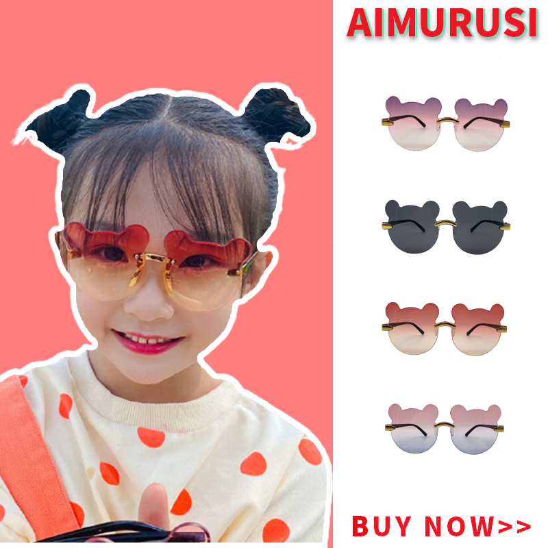 Kính Mát Hình Gấu Chống Tia Uv400 Cho Bé