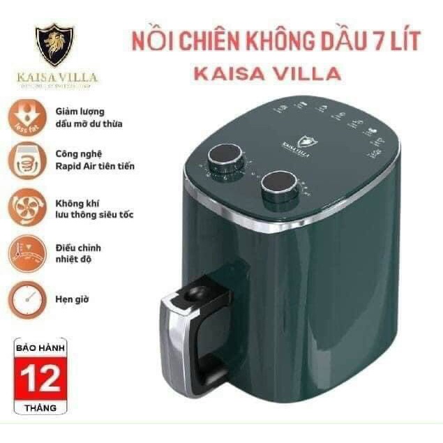 Nồi Chiên Không Dầu 7 Lít KAISA VILLA KV-9926 1350W Chiên Gà Nguyên Con