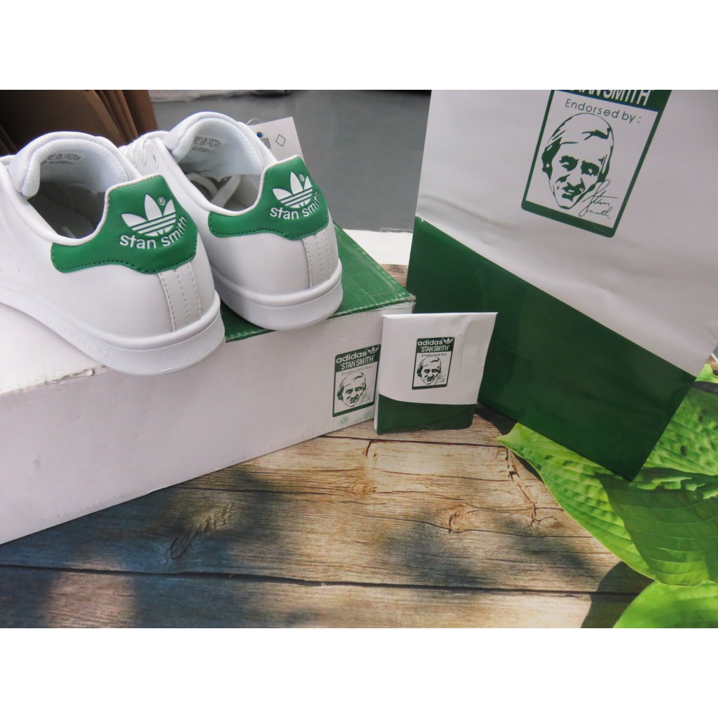 Giày Thể Thao Sneaker stan smith gót xanh full phụ kiện