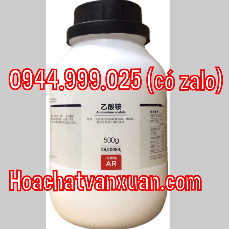 Ammonium acetate amoni acetat lọ 500g Xilong amonium acetate CH3COONH4 CAS 631-61-8