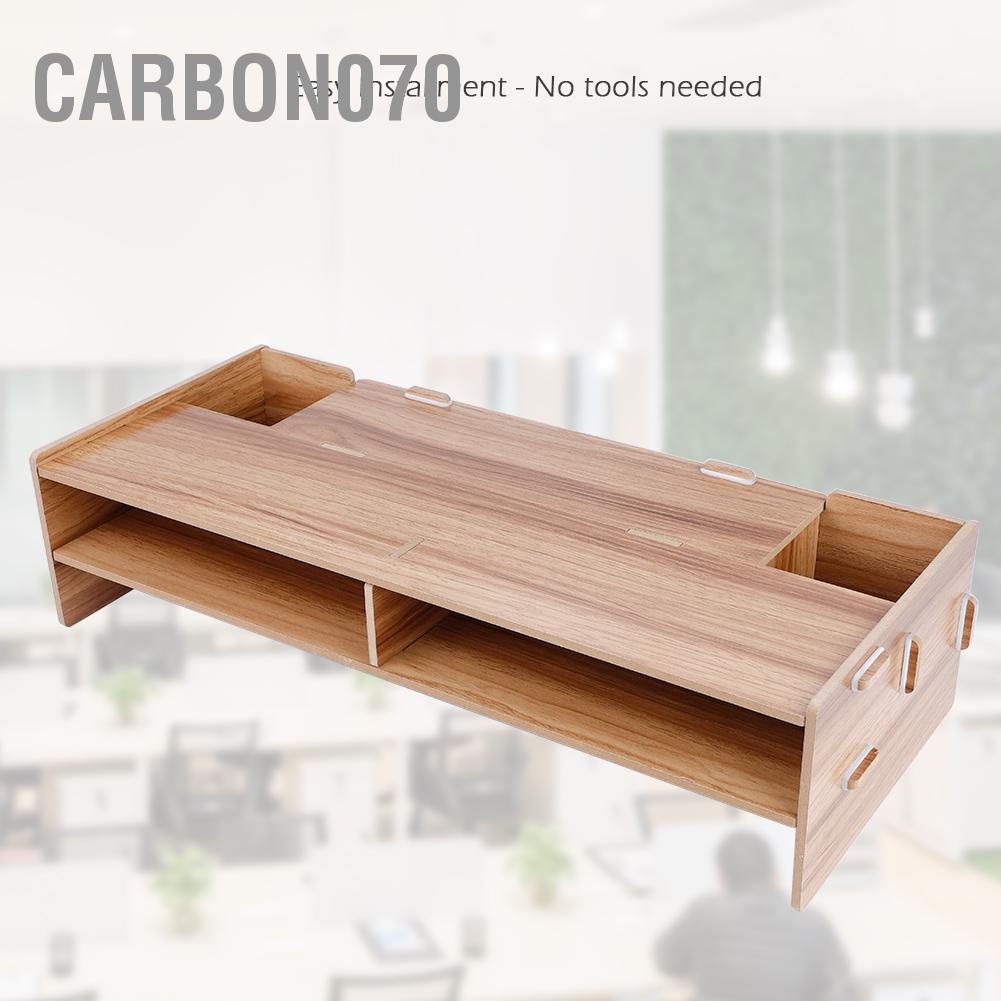 Kệ để màn hình máy tính - laptop để bàn bằng gỗ kiểu dáng đơn giản tiện dụng