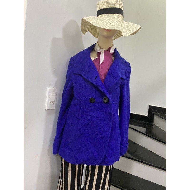 áo khoát dạ màu xanh combo 2