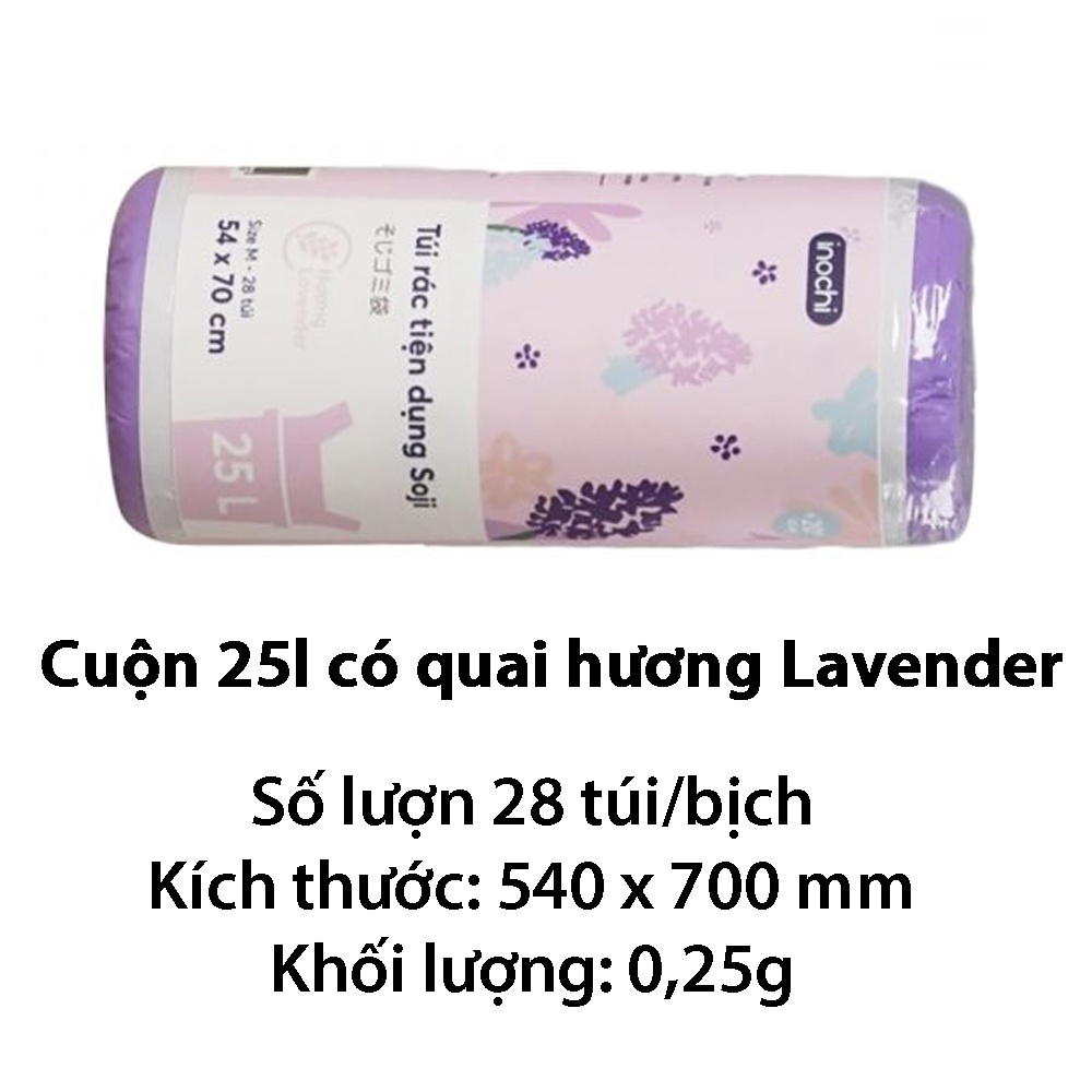 Túi rác tự hủy inochi có quai hương chanh và hương lavender