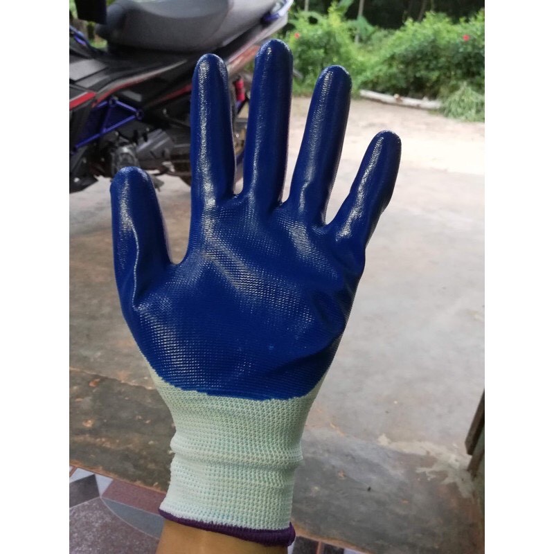 Găng tay lao động, bao tay cao su sợi len tráng nhựa PU dùng bốc vác, chống trơn trượt loại 1 Talabishop