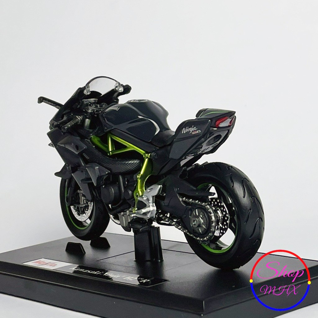 Xe mô hình mô tô Kawasaki Ninja H2r TẶNG KÈM BIỂN SỐ tỉ lệ 1:18 hãng Maisto