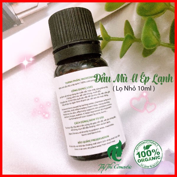 Dầu Mù U Ép Lạnh Nguyên Chất Tây Thi Lọ 10ml