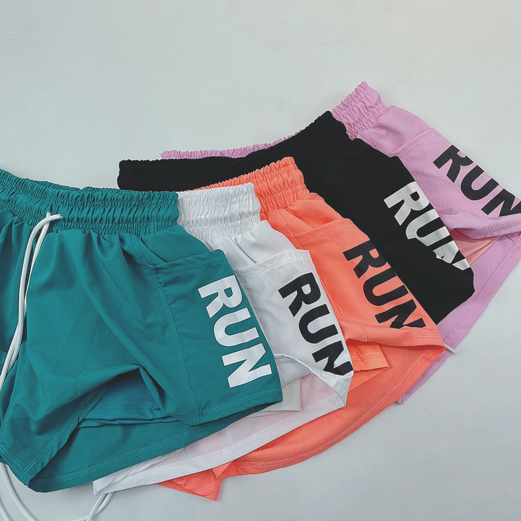 Quần Đùi Thể Thao Nữ 2 Lớp Boxer Run Siêu Xinh