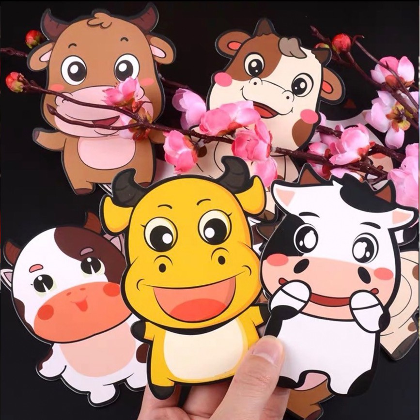 5 Bao Lì Xì 2021 Chibi Tân Sửu Hoạt Hình Chibi Đủ Mẫu Bìa Cứng Chuẩn Loại 1, To Dày và Chắc Chắn [Được Chọn Mẫu]
