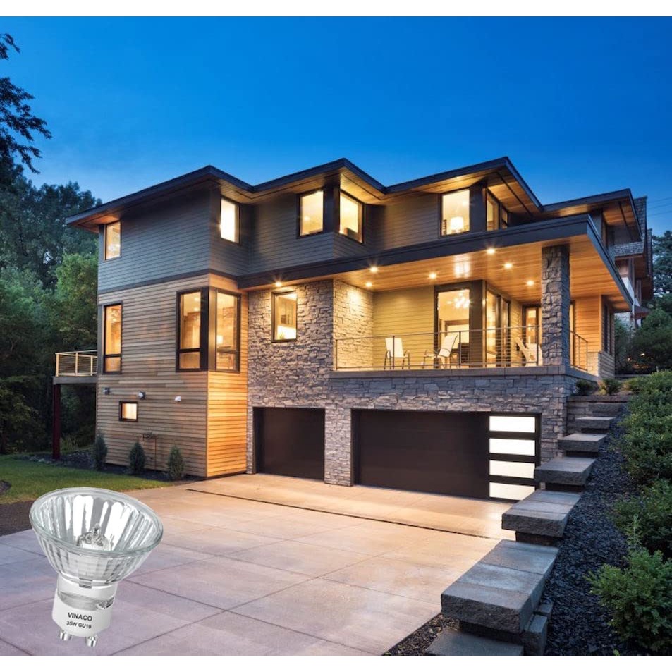 Set 1 / 10 Bóng Đèn Halogen GU10 50W GU10 + C 230V 50W Ánh Sáng Trắng Độ Sáng Cao MR16 GU10 Có Mặt Kính