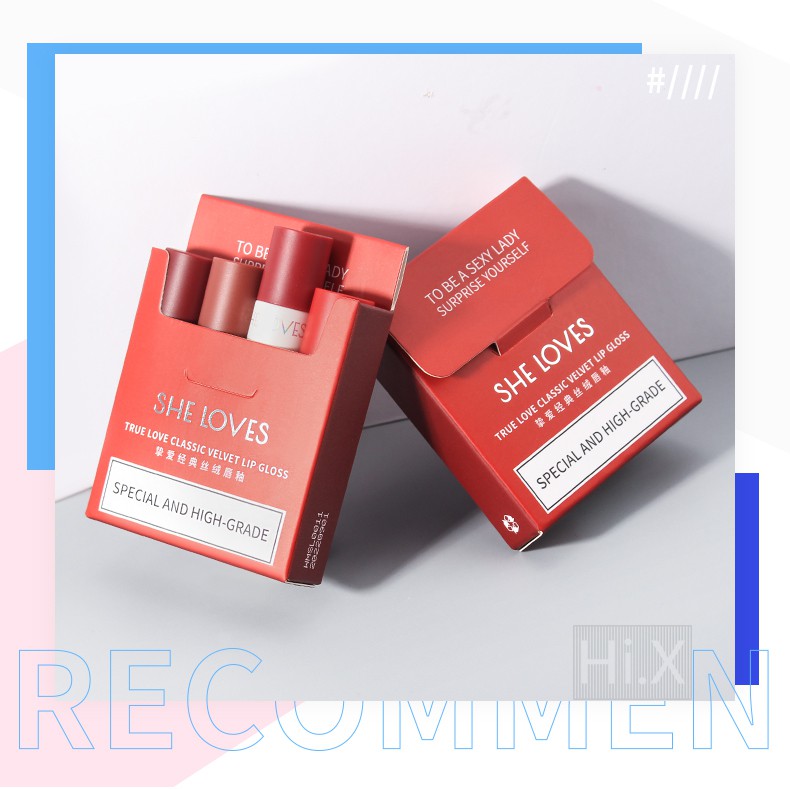 (Hàng Mới Về) Set 4 Son Kem Lì Chống Nước Chất Son Mịn Như Nhung | BigBuy360 - bigbuy360.vn