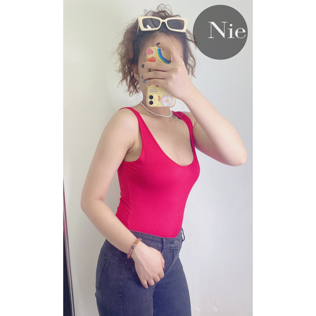 Bodysuit sát nách thun gân tự tin năng động✊
