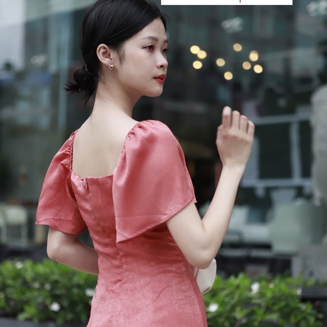 Đầm thiết kế nơ ngực tay cánh tiên DA1034