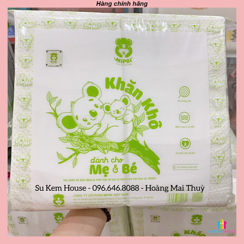 Túi khăn giấy khô đa năng Thương hiêu Mipbi size 600g/ 600 tờ