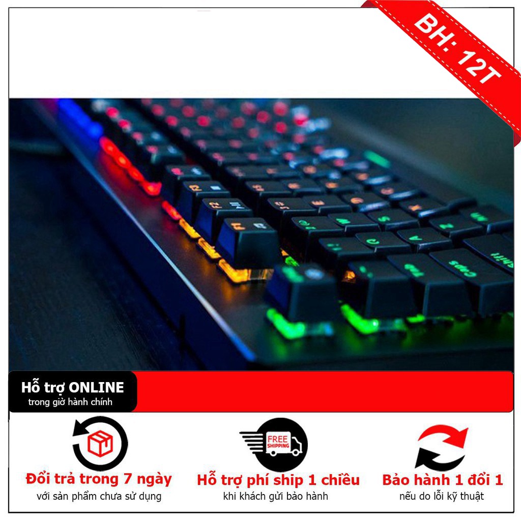 Bàn phím cơ Gaming Fuhlen Eraser - Fuhlen E - Led Rainbow - Chính hãng - Có tem chống hàng giả - Bảo hành 24