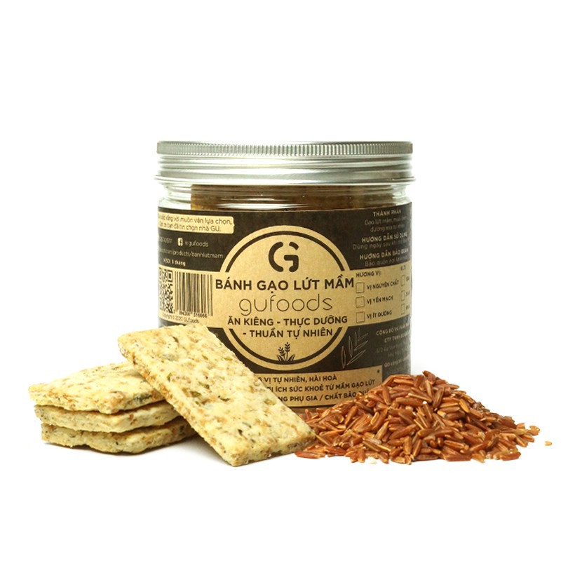 Bánh gạo lứt mầm GUfoods - Ăn kiêng, Thực dưỡng, Thuần tự nhiên | BigBuy360 - bigbuy360.vn