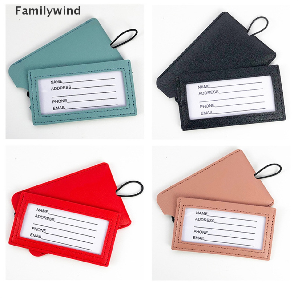 Thẻ Tên Gắn Hành Lý Bằng Da PU Nhỏ Gọn Tiện Dụng