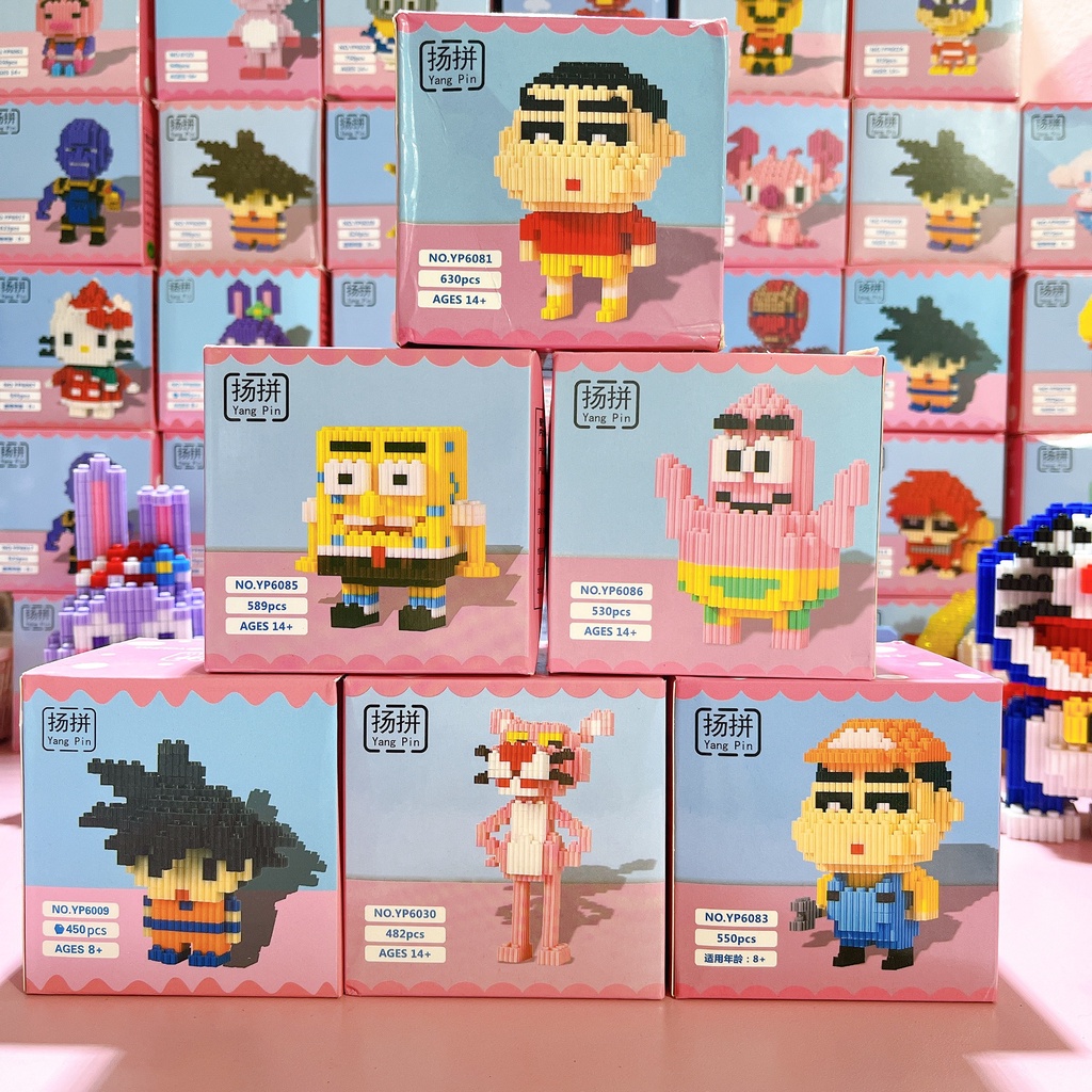 Lego nhân vật hoạt hình mini Son Goku Báo hồng đồ chơi mô hình lắp ráp giải trí sáng tạo Tinami