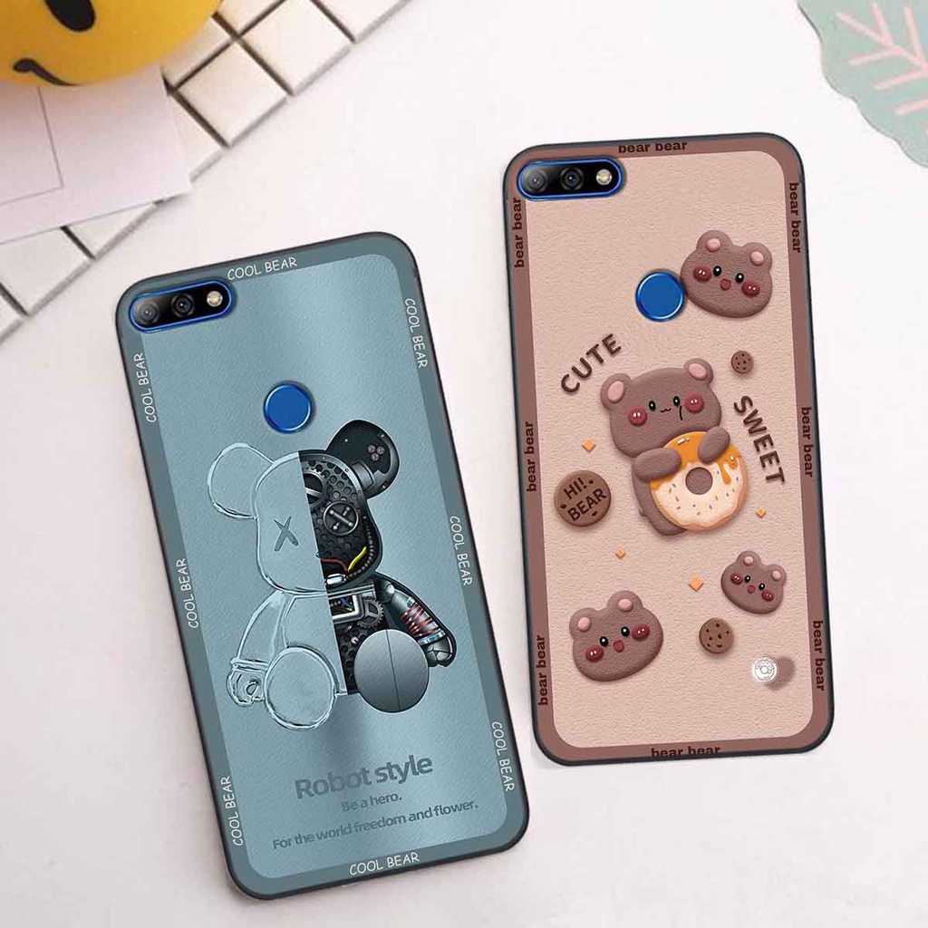 Ốp Huawei Y7 Prime 2018 / Y7 Pro 2018 bear brick, gấu đáng yêu, dễ thương