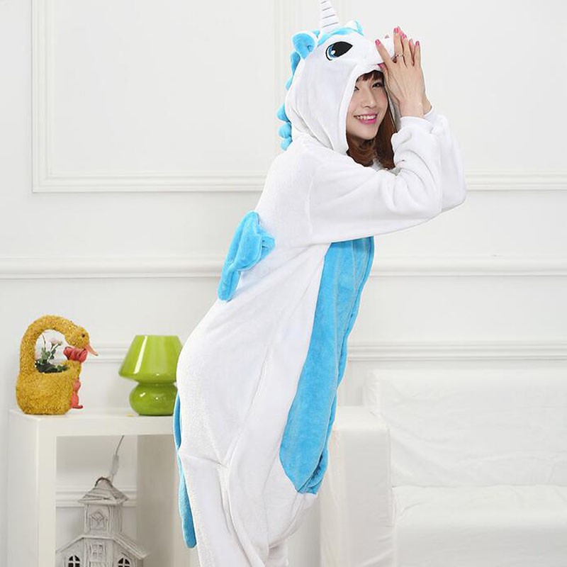 Unicorn Kigurumi Adult Women  Pajama Animal Anime Cosplay Party Performance Halloween  Pijama