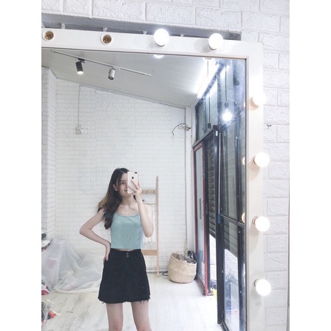 Áo Hai Dây Nhiều Màu Chất Thun Cotton Tăm Co dãn