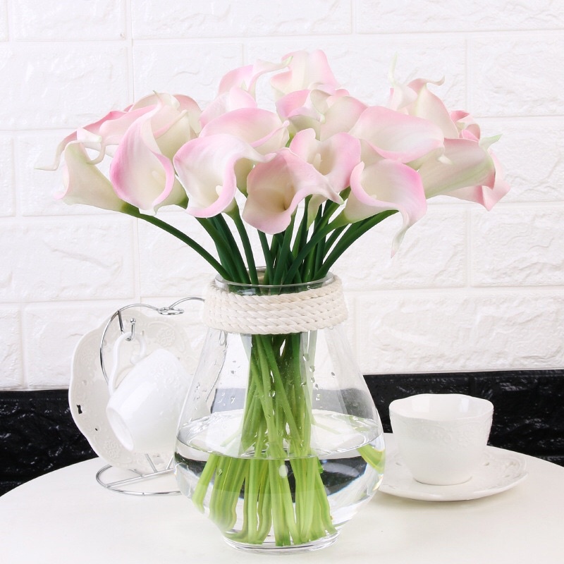 Hoa Calla Lily giả hoa Rum PU mini cao su cao cấp- Hoa Chi Vân Môn giả trang trí
