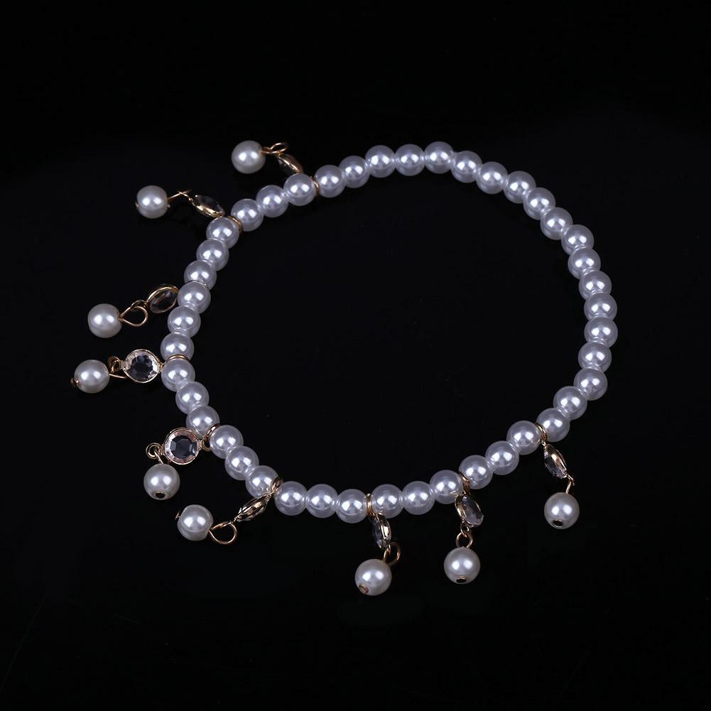 Vòng đeo chân đính ngọc trai giả thanh lịch cho nữ | BigBuy360 - bigbuy360.vn