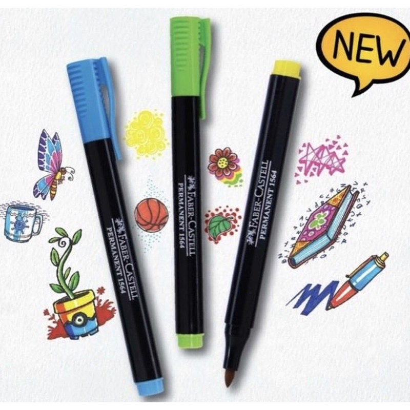 Bút Lông Faber-Castell Đánh Dấu Vĩnh Viễn - Permanent Marker - 10 Màu