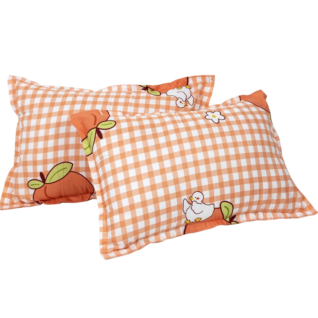 Vỏ gối poly Cotton 3D có khóa kéo, áo gối nằm 45x65cm, vỏ gối 50x70cm không bai xù bền đẹp - By Luxbedding