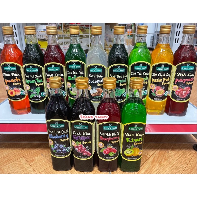 Siro Golden Farm các vị 520ml