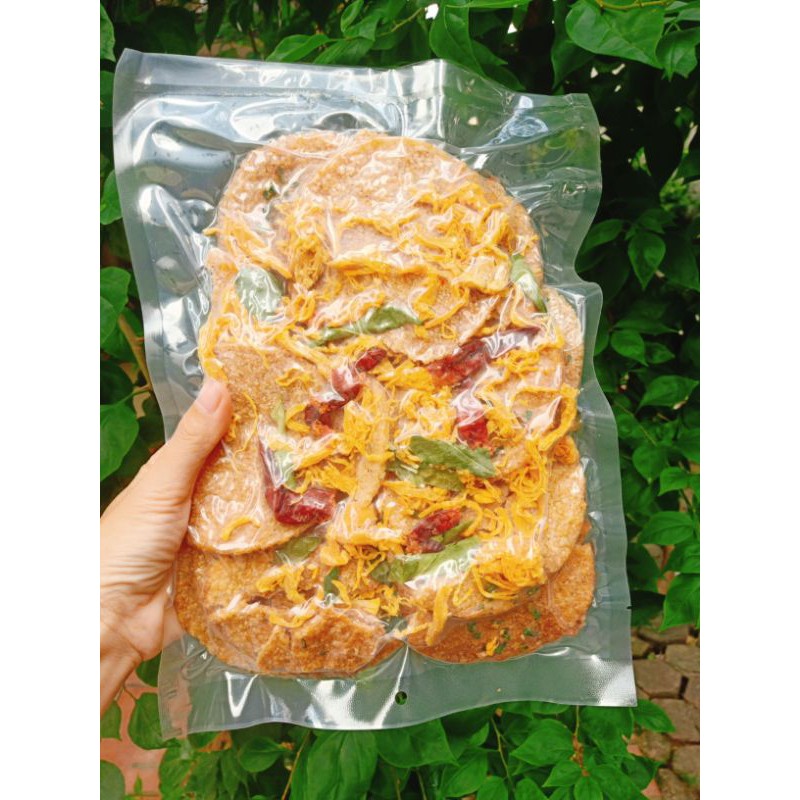 Cơm Cháy Mắm Hành Nguyên Miếng Mix Khô Gà Lá Chanh 500g