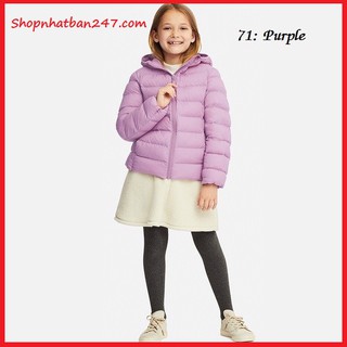 Áo phao siêu nhẹ Uniqlo Kids bé gái Chính hãng mẫu mới