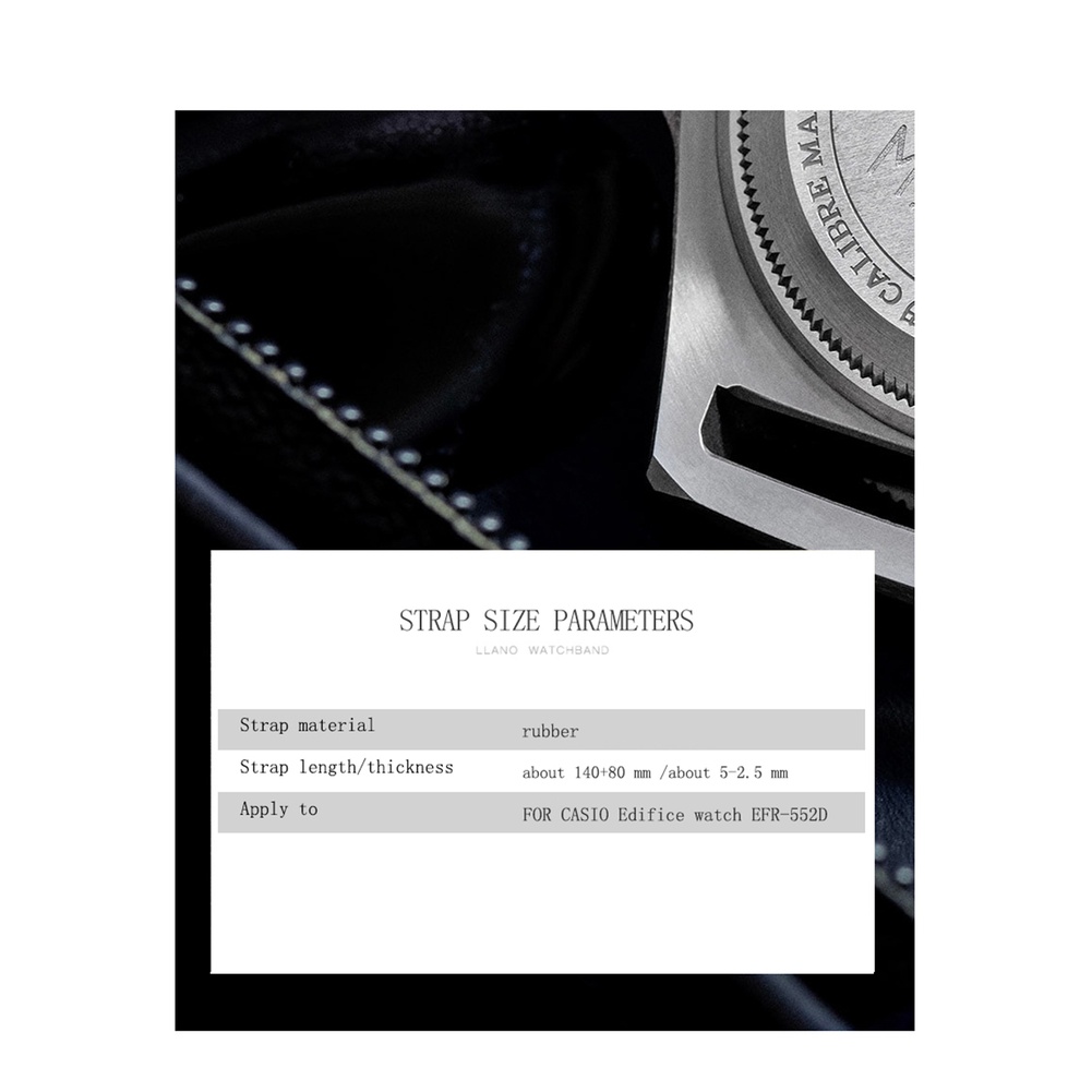 Dây Đeo Cao Su Cho Đồng Hồ Casio EF-552 EF-552D-1A EF-552D-1AVUDF Casio EF550