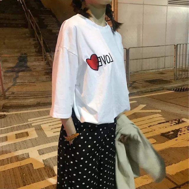 [FREESHIP ĐƠN TỪ 50K] Áo phông Love tim HARI019