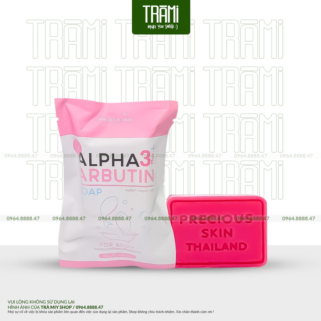 [CHÍNH HÃNG] Xà Phòng Tắm Siêu Trắng Da Body -  Alpha Arbutin 3 Plus Soap 80gr - Thái Lan.