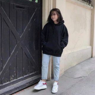ÁO HOODIE BASIC BLACK ĐEN TRƠN UNISEX