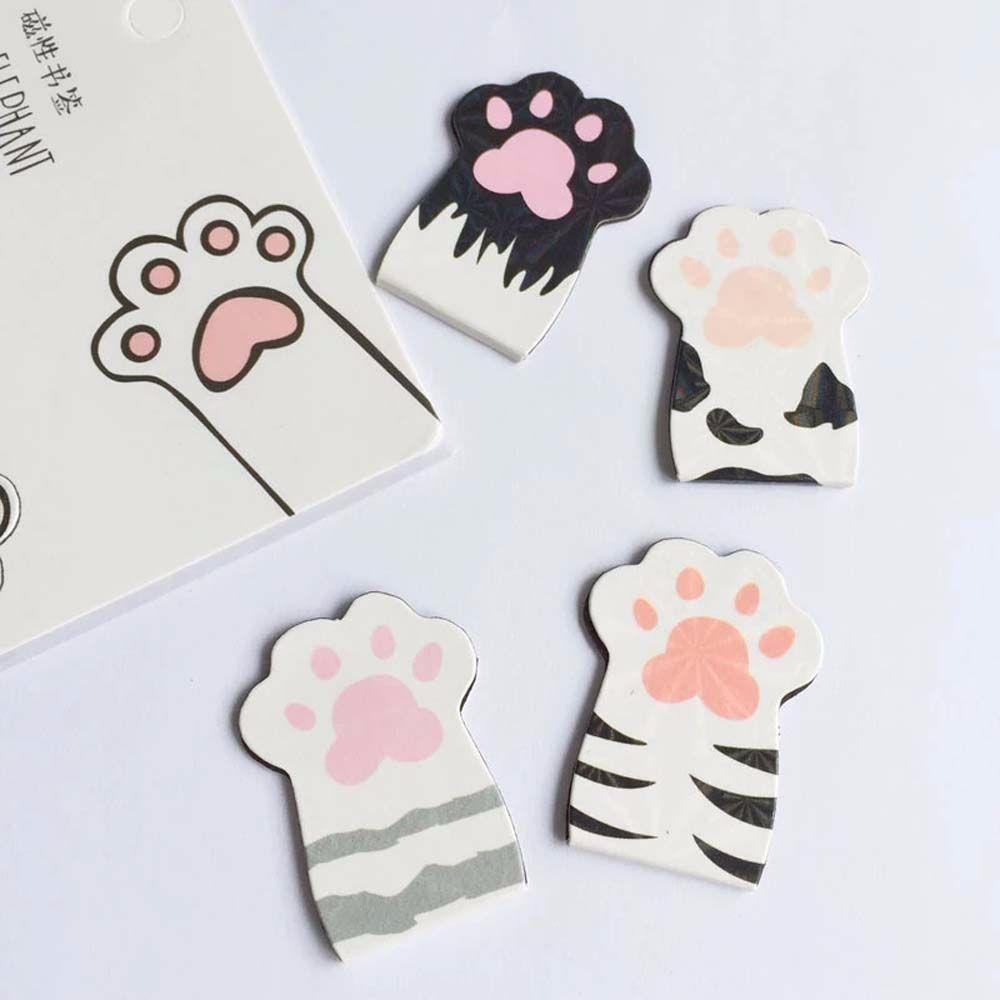 Thẻ Đánh Dấu Sách Hình Chân Mèo AUGUSTINA Dễ Thương Cho Học Sinh / Văn Phòng