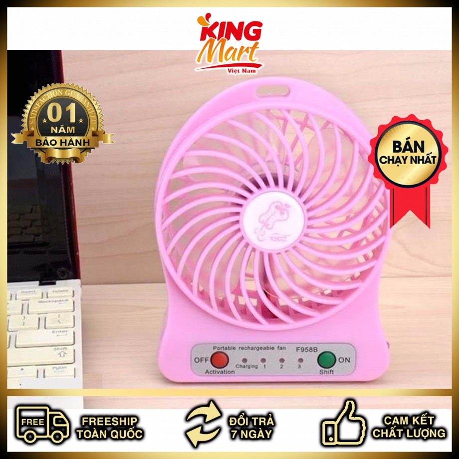 Quạt điều hòa Quạt mini fan xài pin sạc tích điện