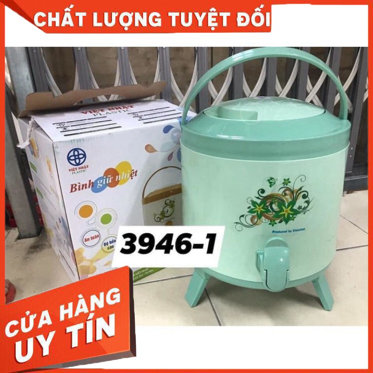 Bình Giữ Nhiệt Có Vòi Rót Và Quai Xách Nhựa Việt Nhật Loại To Cao Cấp 6L - 8L - 10L Thùng đá giữ nhiệt Cao Cấp