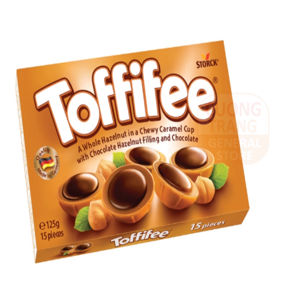 Kẹo caramen mềm phủ sôcôla nhân hạt dẻ toffifee 125g, 400g