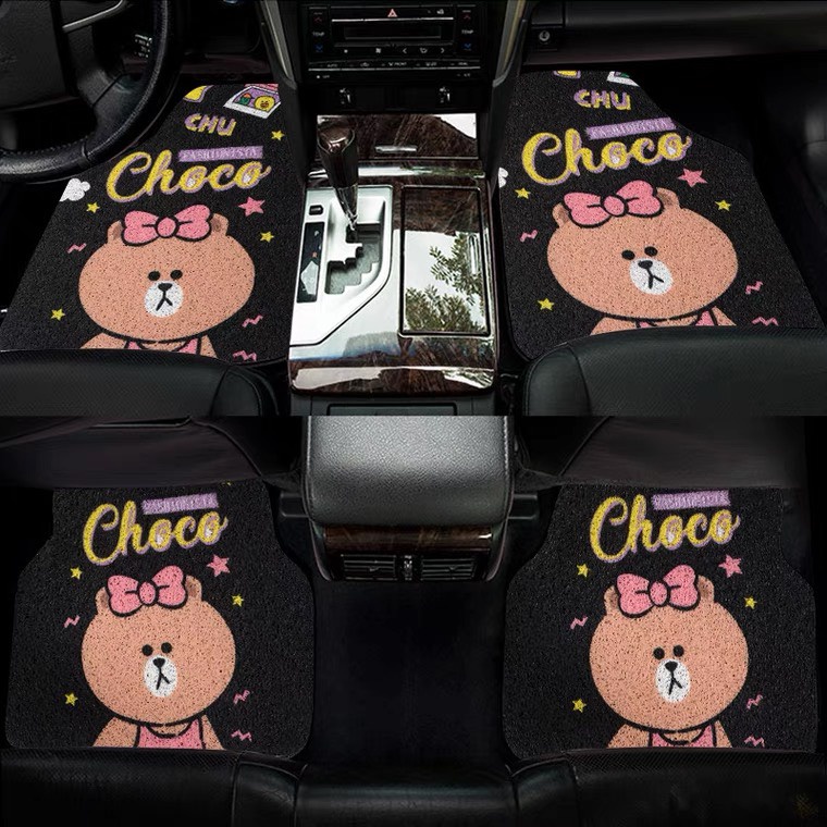 Thảm sàn rối cao cấp Line Friends - Thảm sàn ô tô cao cấp