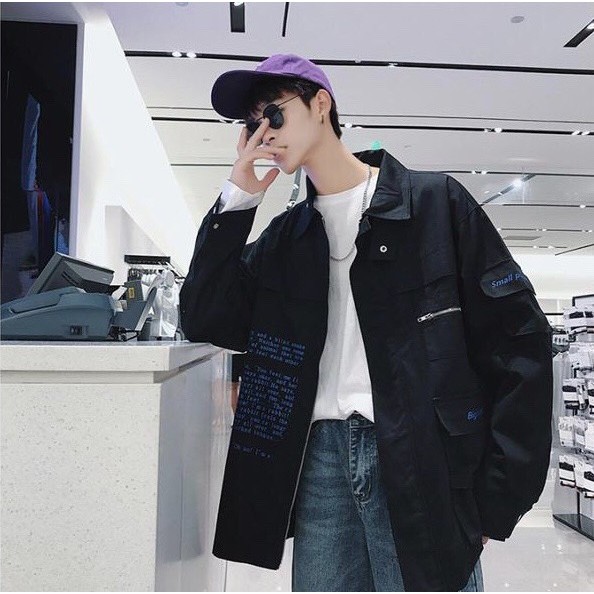 Áo khoác cardigan kaki túi hộp unisex Dây Kéo nam nữ ulzzang Wind | BigBuy360 - bigbuy360.vn