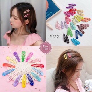 Kẹp tóc giọt nước màu trơn (Được chọn màu)