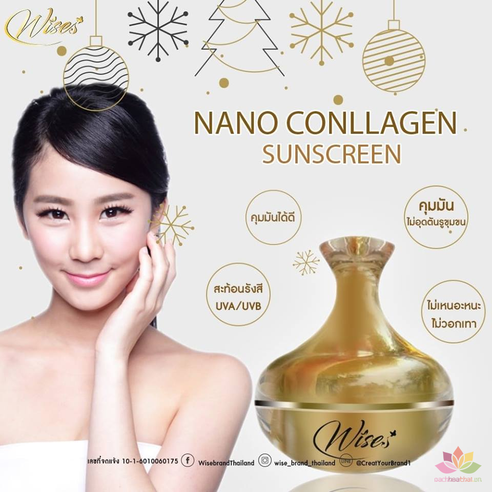 Kem chốnǥ Nắng Wise Nano collągen Sunscreen Thái Lan