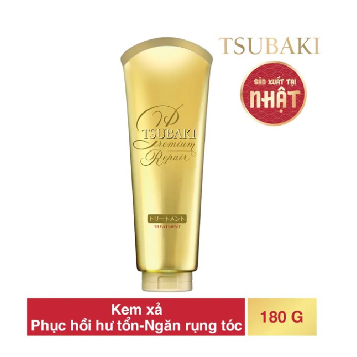 Kem Xả Tsubaki Premium Repair Treatment Phục Hồi Hư Tổn 180g