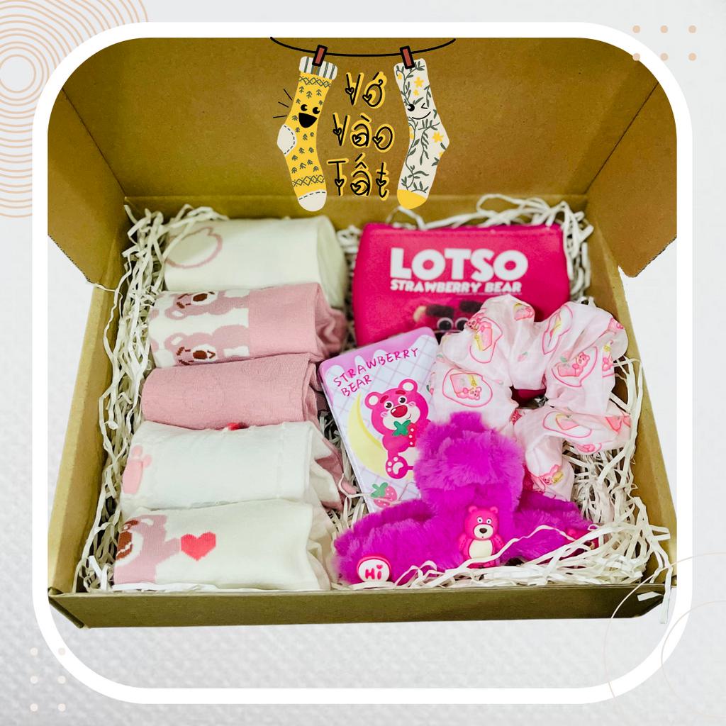 SET QUÀ TẶNG GẤU DÂU VỚ VÀ COMBO 4 PHỤ KIỆN, ĐÃ BAO GỒM HỘP VÀ THIỆP (ĐỌC KỸ MÔ TẢ)