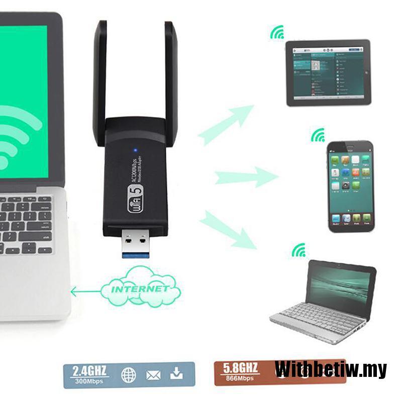 Thẻ Mạng Usb 3.0 1200mbps 802.11ac 2.4g / 5.8ghz | BigBuy360 - bigbuy360.vn