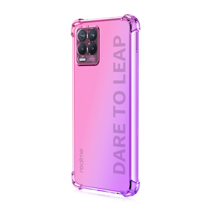 Ốp Điện Thoại Tpu Mềm Chống Trầy Hai Màu Gradient Cho Realme 8 Pro OPPO A54 A74 A93 5G