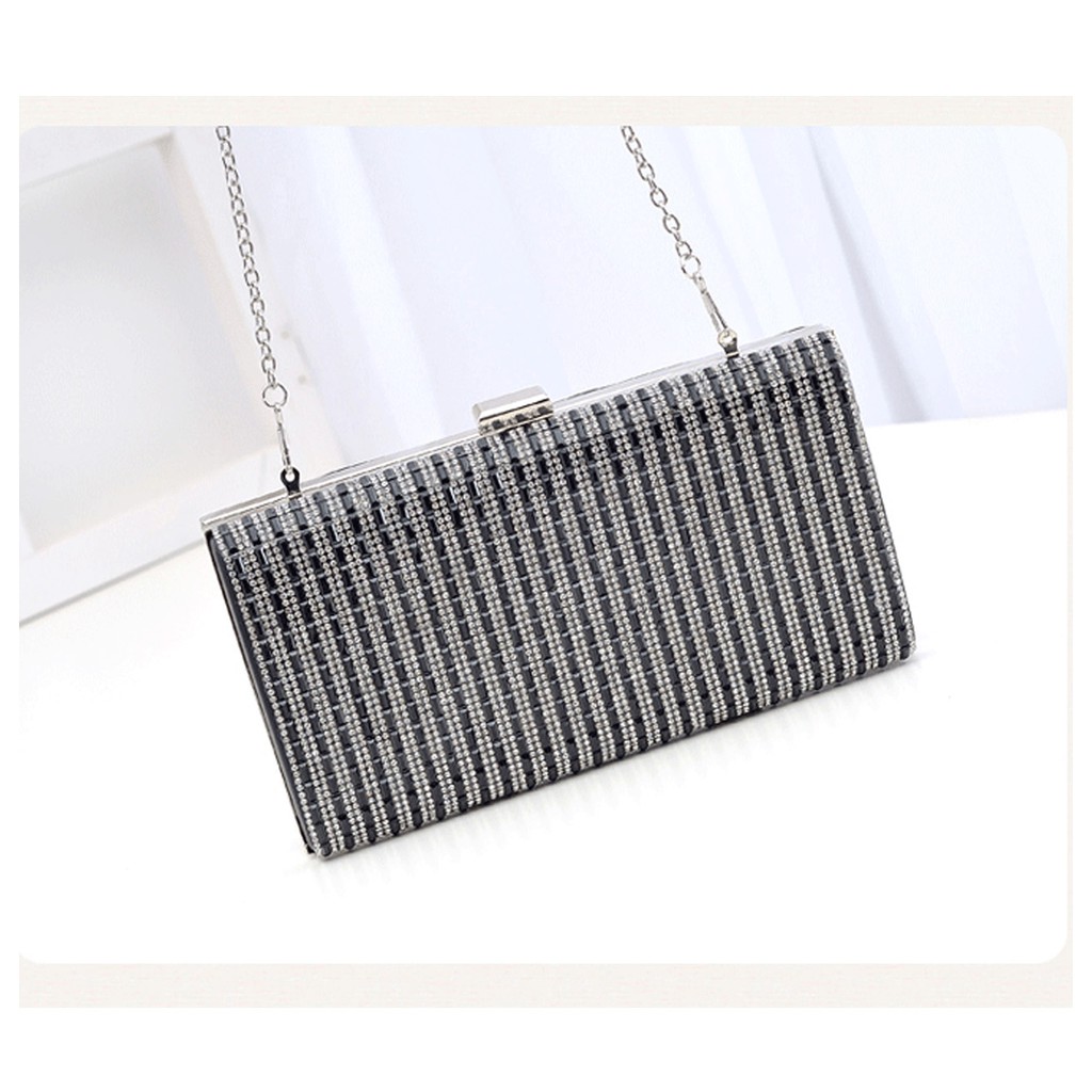 Ví dự tiệc cầm tay đính đá sang trọng N601(295) | BigBuy360 - bigbuy360.vn